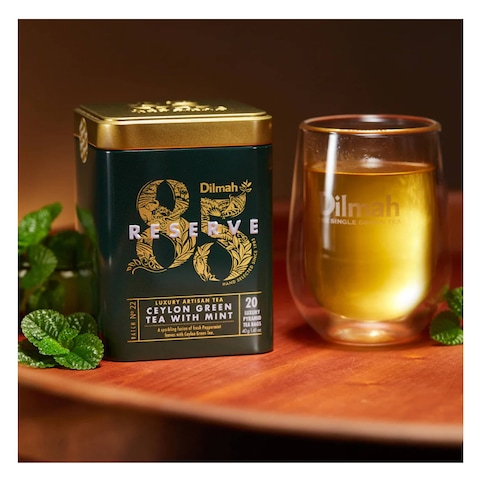Dilmah 85 Reserve Ceylon Green Tea With Mint 40g