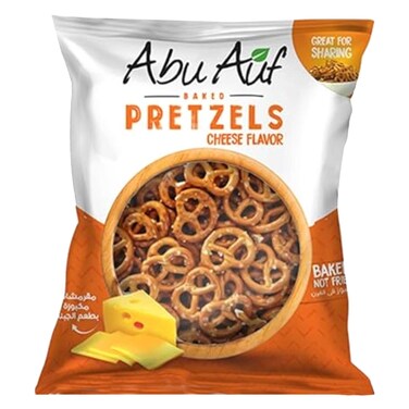 أبو عوف مقرمشات بريتزلز بنكهة الجبن، 250 جرام