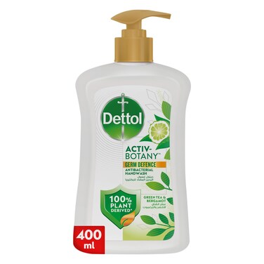 Dettol Activ-Botany Liquid Handwash, Green Tea &amp; Bergamot Scent, 400ml