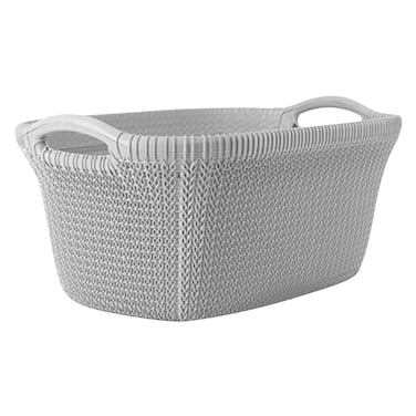 Turt Gray Oval Laundry Basket