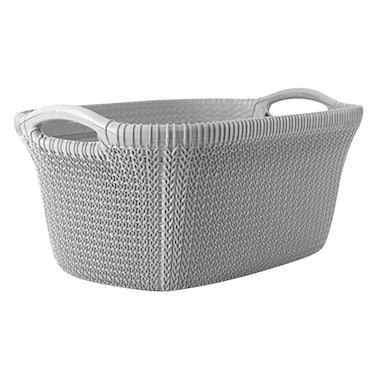 Turt Gray Square Laundry Basket