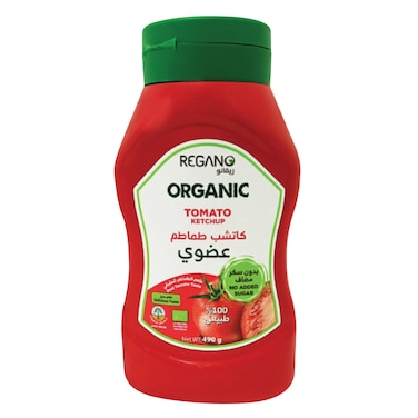 Regano Organic Sugar Free Tomato Ketchup 490g