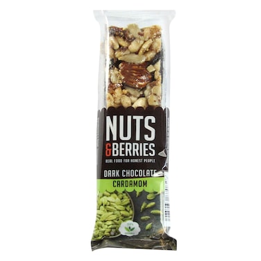 Nut And Berries Dark Chocolate Cardamom Bar, 40g