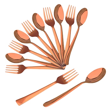 Orinex Rolled Cutlery 12 Pieces (Golden)