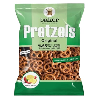 Baker Lemon And Chili Pretzels 125g