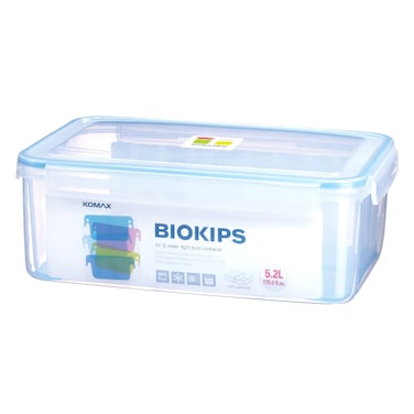 Komax Rectangular Food Saver With Divider, 5.2L