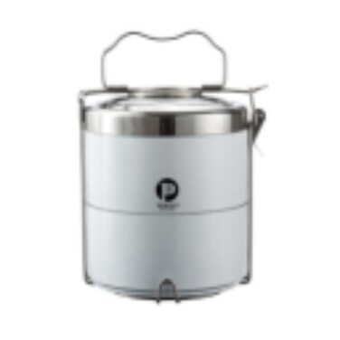 Perfect Lunch Box Stainless Steel 2 Layer White