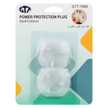 GTT Power Protection Plug Cover GTT-7684 White Set of 2