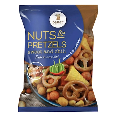 Baker Sweet And Chilli Crisps Pretzels 125g