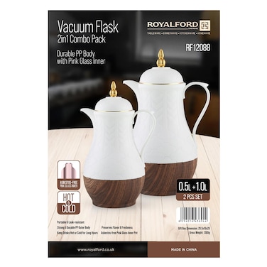 Royalford Vacuum Flask 2pcs 0.5l1l