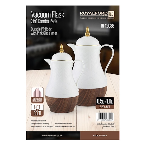 Royalford Vacuum Flask 2pcs 0.5l1l