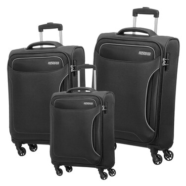 American Tourister Holiday Soft Luggage Set, 3 Pieces, Black