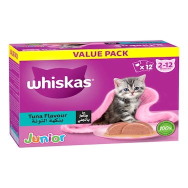 Whiskas Junior Tuna Wet Kitten Food 80g &times; 12