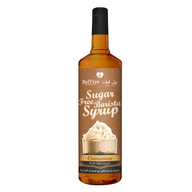 Belvive Sugar-Free Cinnamon Coffee Syrup, 1L