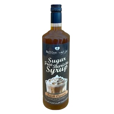 Belvive Barista Syrup Sugar Free Irish Cream Bottle 1L