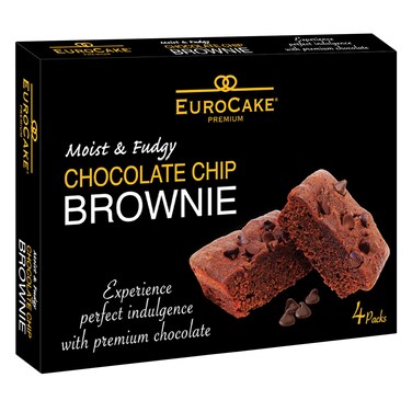 Eurocake Premum Chocolate Chip Brownies 40g x4