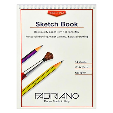 دفتر رسم من أفضل أنواع الورق من فافريانو إيطاليا، 14 ورقة، 17.5×25 سنتيمتر