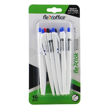 Flexoffice - Ink Pen, 0.7mm, 10 Pens Pack