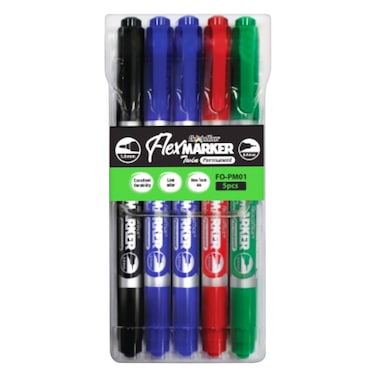 FlexOffice Permanent Marker Set &ndash; 5 Pieces