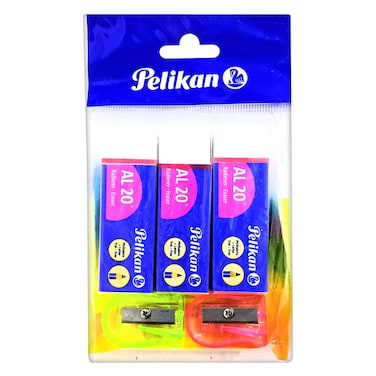 Pelikan Erasers &ndash; 3 Pieces &amp; Sharpeners &ndash; 2 Pieces