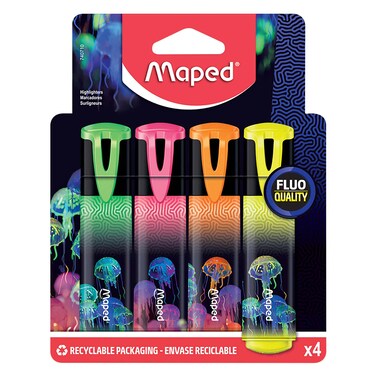 Maped Highlighters Deepsea  X4 Pieces