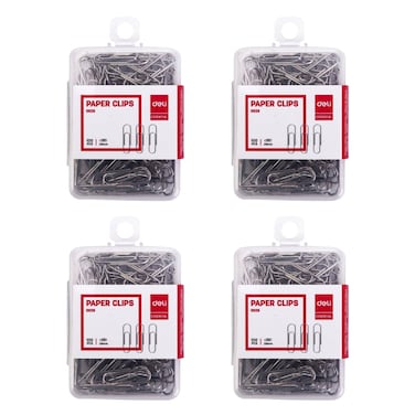 Deli Silver Clips, 29mm, 100 Clips, 4 Boxes