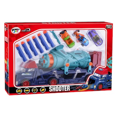 Power Joy Vroom Vroom Diecast Metal Shooter Vehicle Toy Multicolour 3 PCS