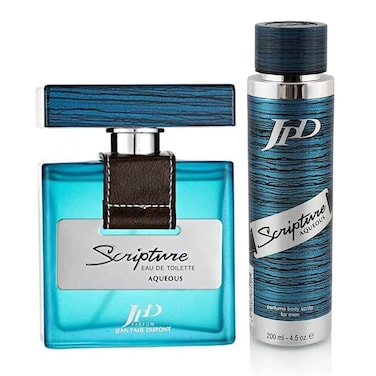 JPD Parfum Jean Paul Dupont Scripture Aqueous Perfume Gift Set For Men (Eau De Toilette Spray 100ml + Body Spray 200ml)