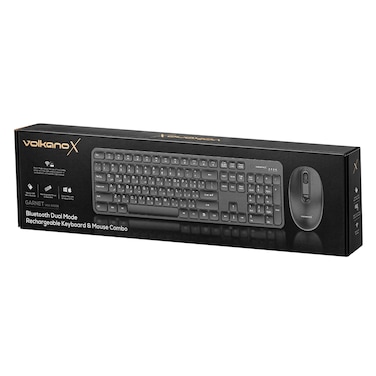 VolkanoX VKX-20008-BK Garnet Series Dual Wireless Rechargeable keyboard And Mouse Black