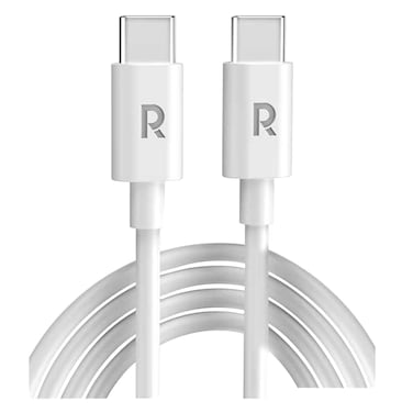 راف باور - RP-CB1021 كابل نوع C إلى نوع C 1 متر TPE، أبيض