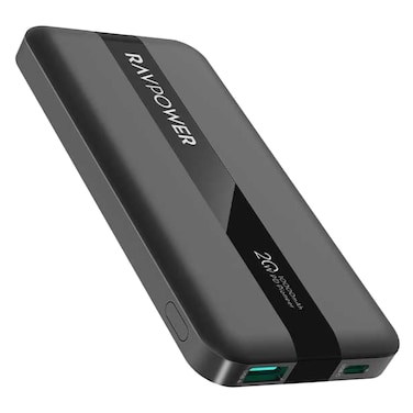 RavPower RP-PB1236 Pioneer USB-A And Type-C Port Power Bank 20W 10000mAh Black