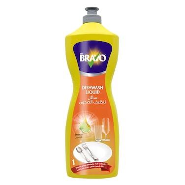 Bravo Dishwash Liquid Lemon 1L