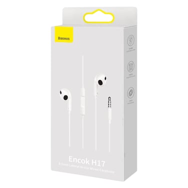 Baseus - Encok H17 Wired Earphone In Ear Headset With Mic Stereo Bass Sound 3.5mm Jack