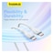 Baseus Pudding Series USB-C To USB-C Data Sync And Charging Cable 100W 1.2m White