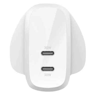 Belkin Dual Port PD Wall Charger White 30W