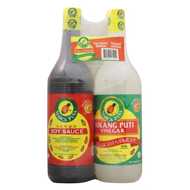 Marca Pina Vinegar 1000ml + Soy Sauce 1000ml Valuepack