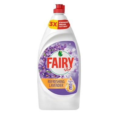 Fairy Dishwashing Liquid, Refreshing Lavender With Alternative Power to Bleach, 1 L