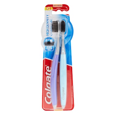 Colgate Slim Soft Black Charcoal Toothbrush Multi Pack 2 Pcs