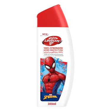 Lifebuoy Spiderman Antibacterial Body Wash, Total 10, 300ml