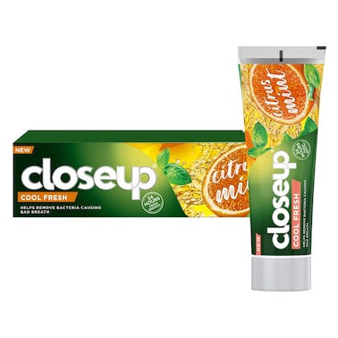 Closeup Cool Fresh Toothpaste, Citrus Mint, helps remove bacteria causing bad breath, 75ml