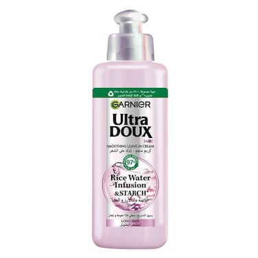 Garnier Ultra Doux Shine Moisturizing Cream with Rice Water and Starch Extract, 200 ml