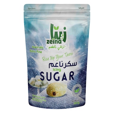 Zeina Extra Fine Icing Sugar - 100% Natural, Suitable for Baking &amp; Sweetening, Net Weight 350g