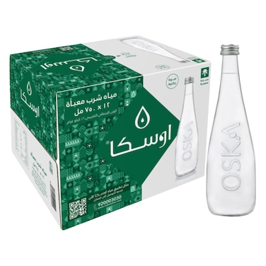 أوسكا – مياه شرب معبأة في زجاجات – 750 مل ×12 زجاجة