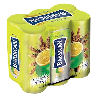 Barbican Citrus Can 250ml X6
