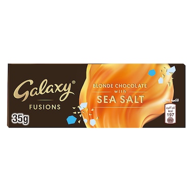 Galaxy Fusions Blonde Chocolate with Sea Salt, 35g Bar