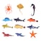 PowerJoy Animal Worldz Sea World Set, 6 Animal Figures