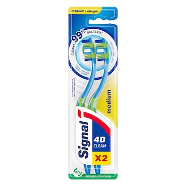 Signal Toothbrush Medium 4D Clean 1+1