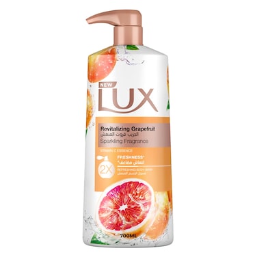 Lux Revitalizing Body Wash, Grapefruit, with Vitamin C Essence &amp; 2x Freshness, 700ml