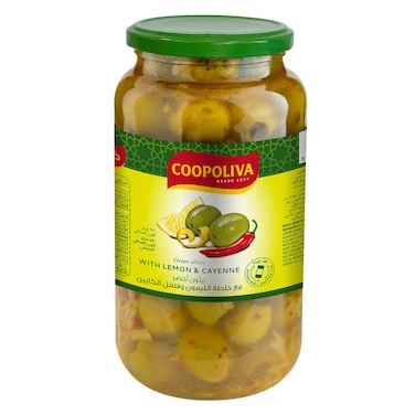 Coopoliva - Green Olives With Lemon &amp; Cayenne Pepper 980G