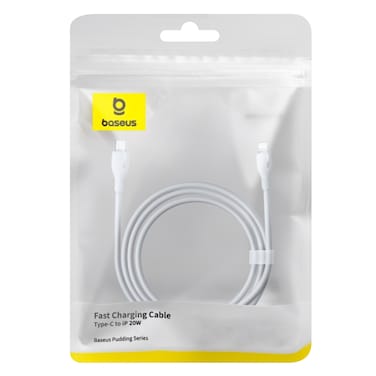 بيسوس كابل شحن من نوع C، 20 واط، 2 متر - أبيض